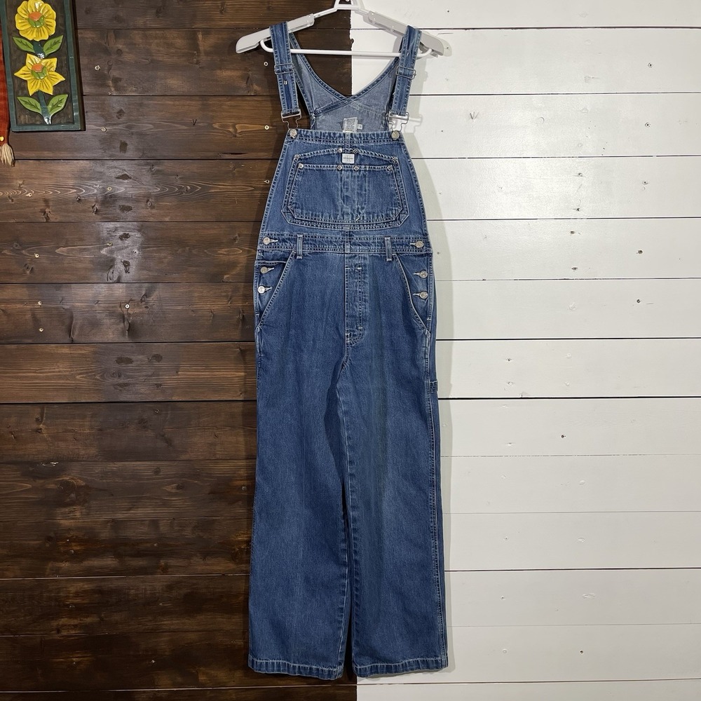 Vintage 90s Calvin Klein Denim Bib Overalls Womens Size Medium